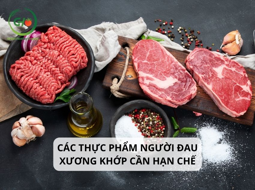 Các thực phẩm người đau xương khớp cần hạn chế Các thực phẩm người đau xương khớp cần hạn chế