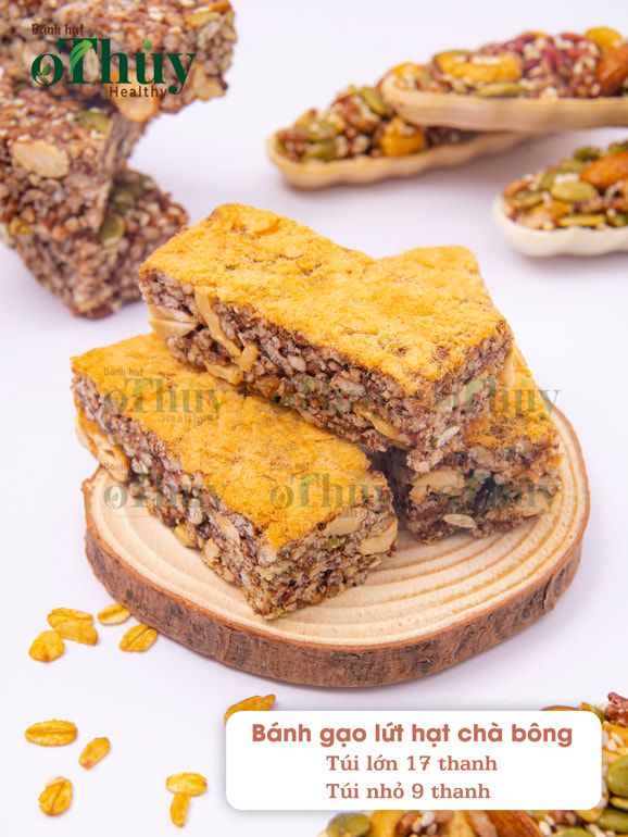 bánh gạo lứt hạt mix chà bông