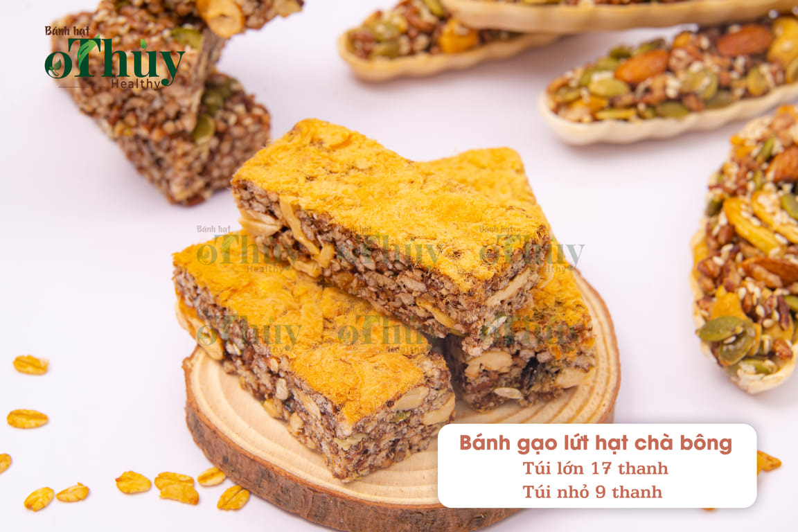 bánh gạo lứt hạt chà bông